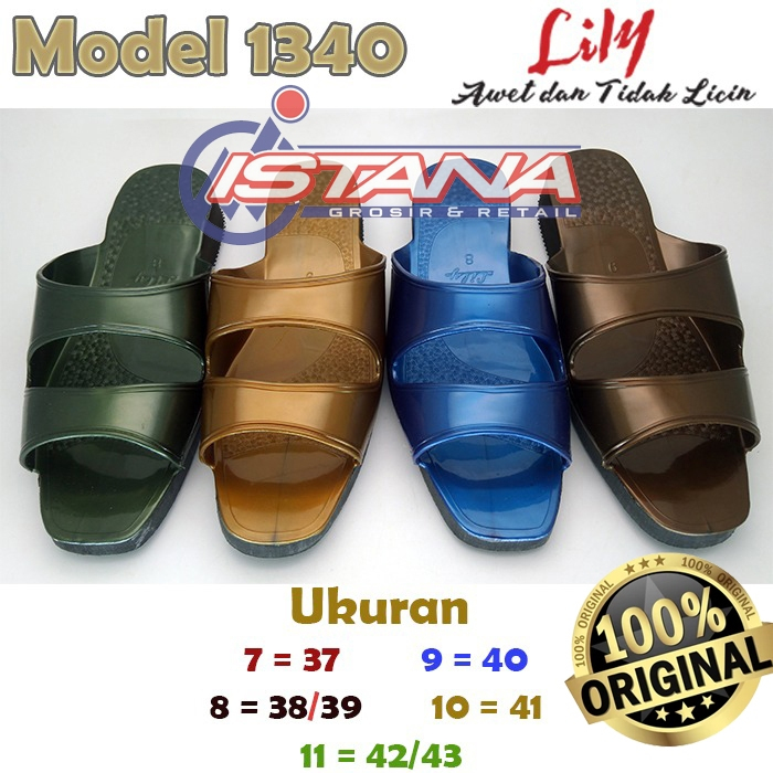 SANDAL LILY PRIA 1340 SANDAL SLOP SANDAL JADUL SANDAL LILI MURAH SANDAL LILY ORIGINAL