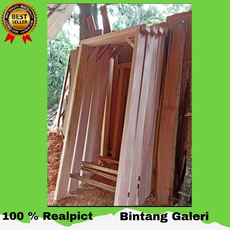 Ready Stok Kusen Pintu Utama Rumah Kusen Pintu Kamar Minimalis Kayu Mahoni Murah