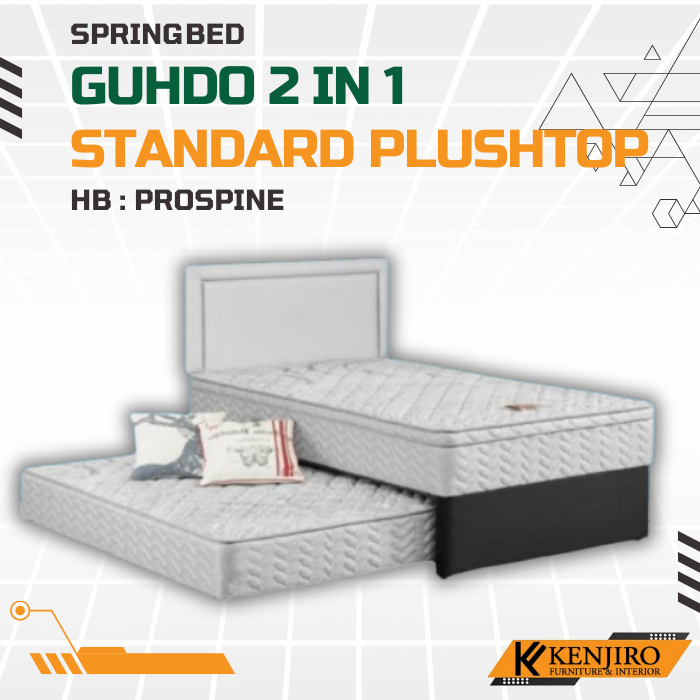 Kasur Springbed Guhdo 2in1 Standard Plush Top Knock Down