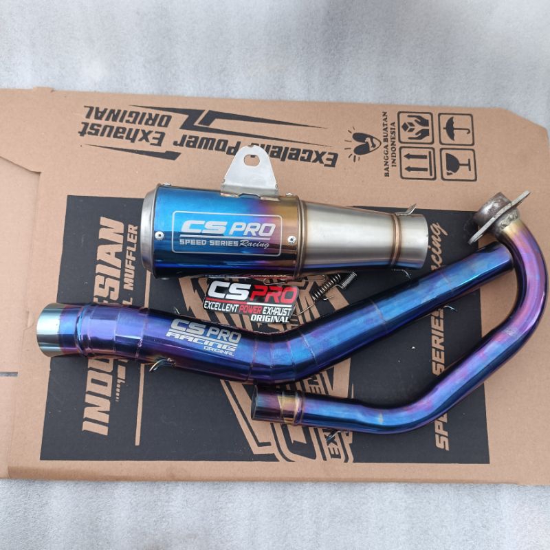 Knalpot Racing Bluemoon Cs Pro Original Satria fu Sonic Mx King Vixion R15