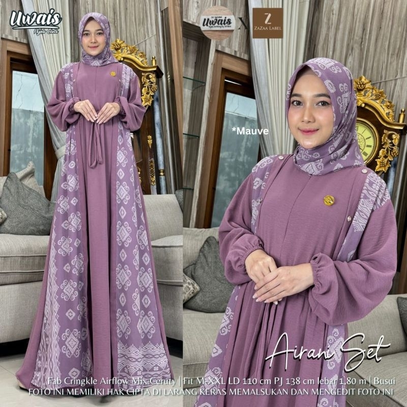 Uwais Airani Set Gamis Set Jilbab Airani Dress Set Original By Uwais
