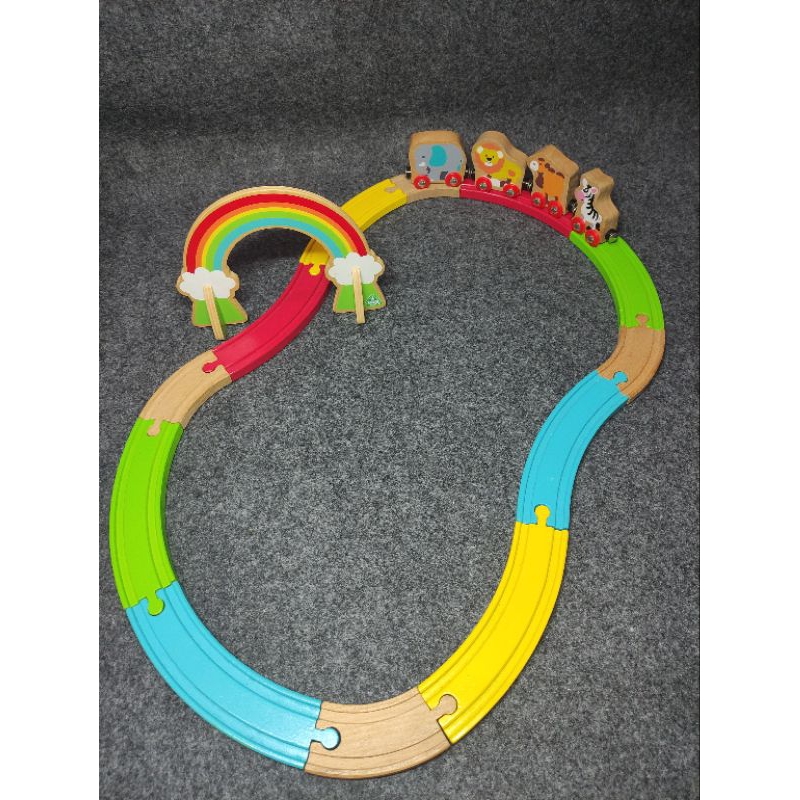 Preloved ELC Wooden Train Set