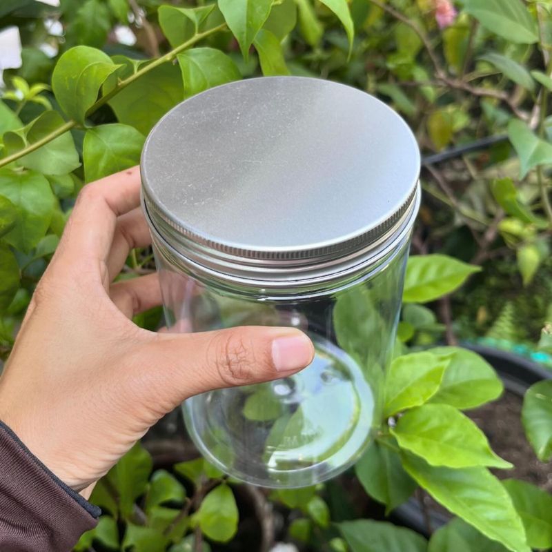 Toples Tinggi 14cm Tutup Silver Alumunium Diameter 9cm