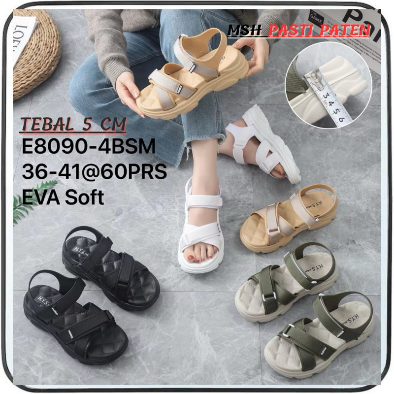 MSH 8090 Sandal Gunung Karet Eva Soft Wanita Sol Empuk Bahan Premium