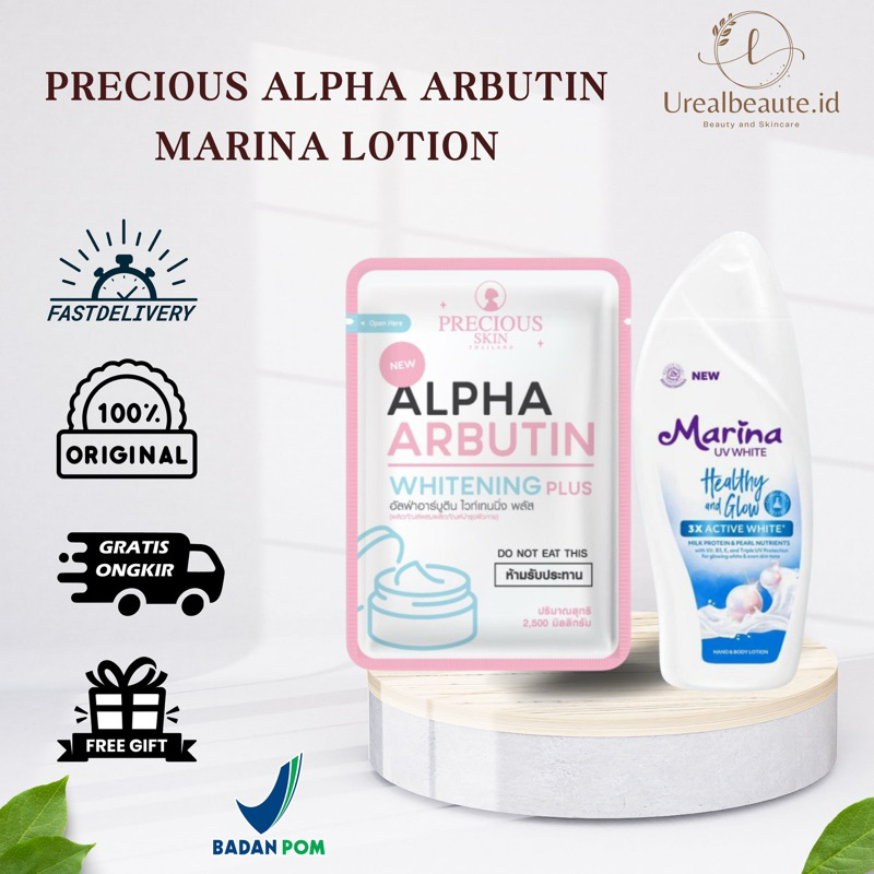 [READY STOCK] PAKET EXTRA WHITENING MARINA HEALTHY GLOW BIRU 185 DAN KAPSUL BUBUK PEMUTIH PENCERAH K