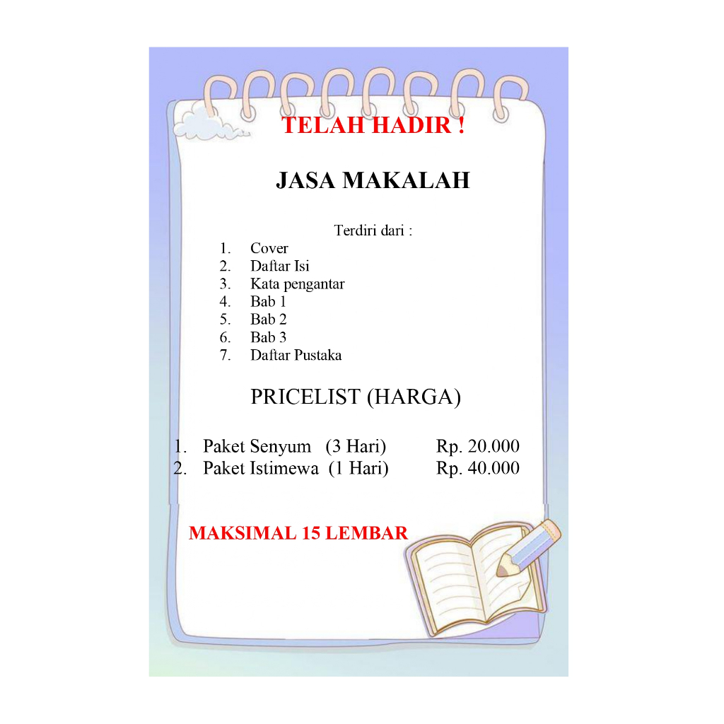 

JASA MEMBUAT MAKALAH