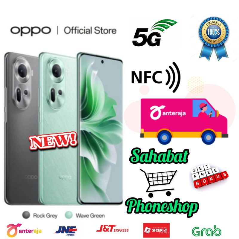 OPPO RENO 11 5G RAM 8/256 GB(8GB + 8GB EXPANSION RAM) GARANSI RESMI