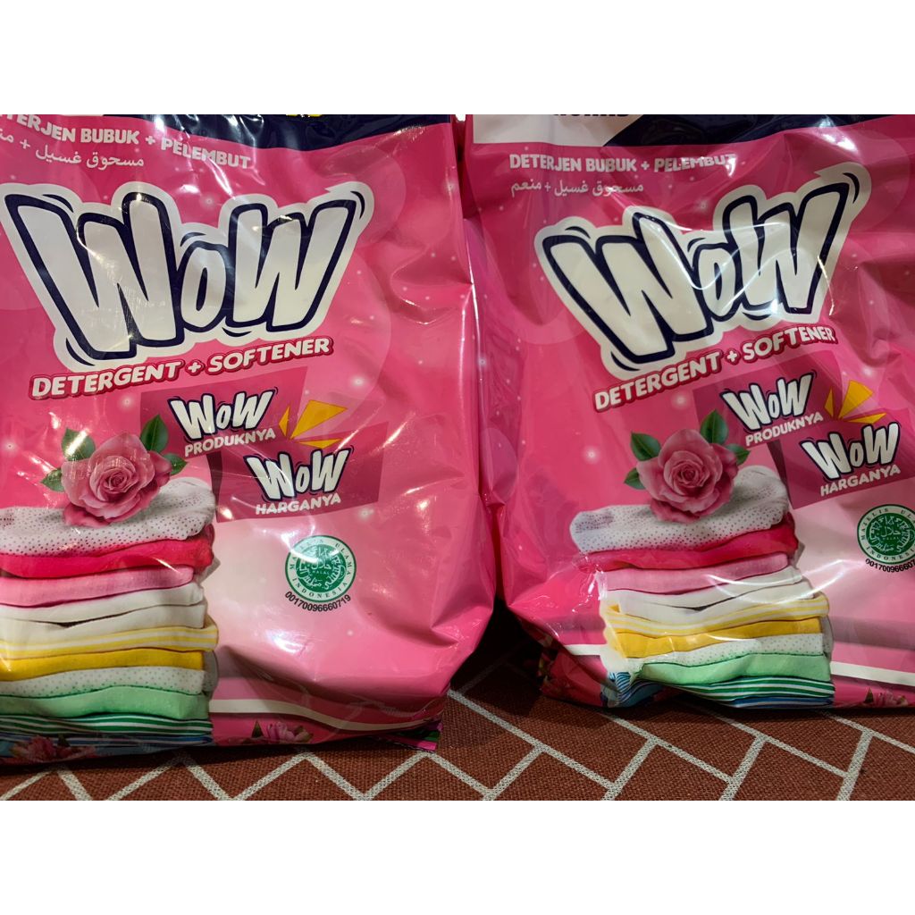 WOW 2000 Deterjen Sabun Cuci Baju Softener 500gr - Pink