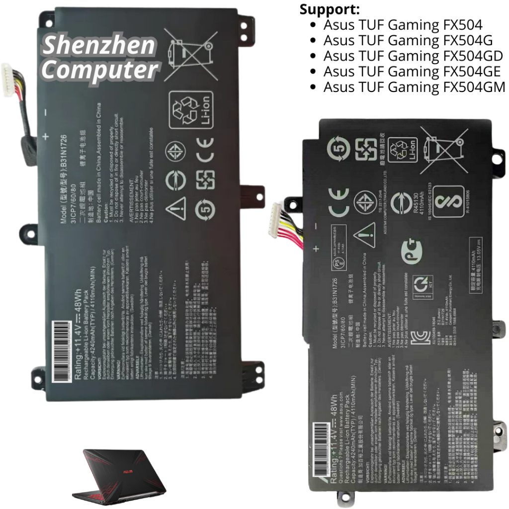 Baterai Charger Asus TUF Gaming FX504 FX504G FX504GD FX504GE FX504GM B31N1726 battery adaptor
