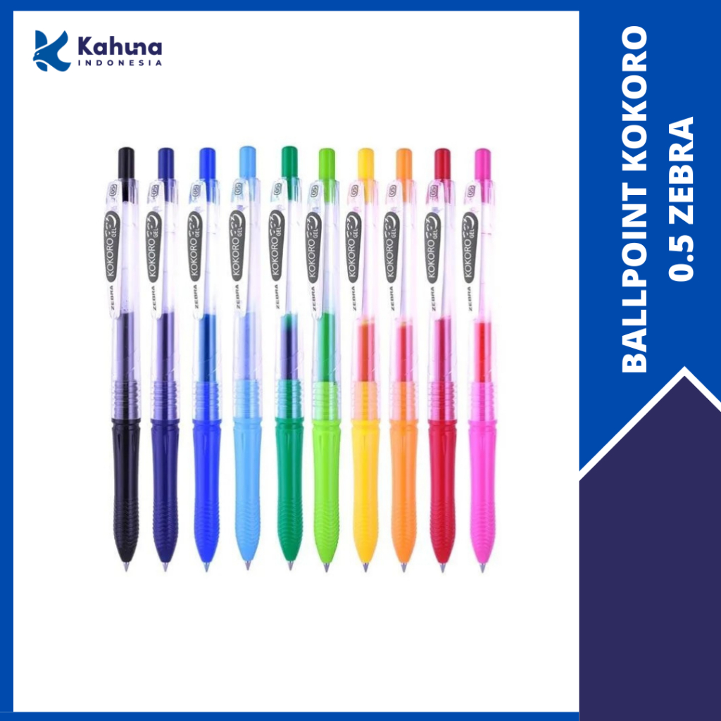 

BALLPOINT | BOLPEN | PULPEN ZEBRA KOKORO 0.5 WARNA-WARNI (1PAK)