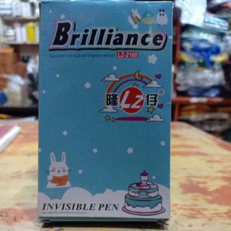 

(12pcs) Pulpen Transparan Lampu Ajaib / Invisible Pen Senter UV