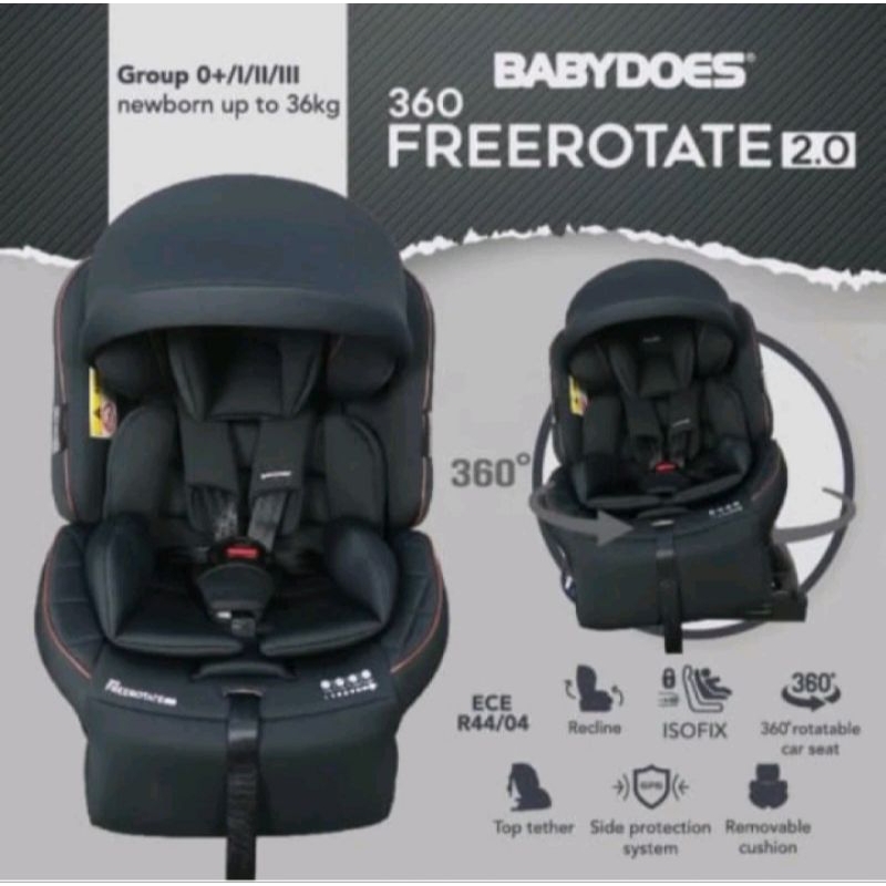 Car seat babydoes free rotate | car seat isofix | car seat bayi / dudukan mobil bayi