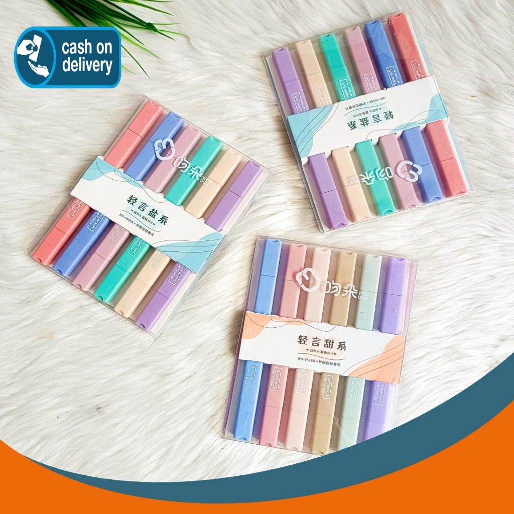 

STABILO BALOK MEWAH 6 WARNA PASTEL WENDUO WD-0566 CY-505 HIGHLIGHTER PENANDA TULISAN TEBAL WARNA WARNI LUCU ANAK KADO ALAT TULIS KANTOR SEKOLAH MURAH TERMURAH COD