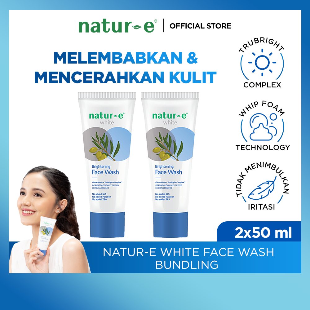 [Beli 2 Lebih Hemat] Natur-E White Face Wash 2 pcs (Sabun Wajah / Muka)