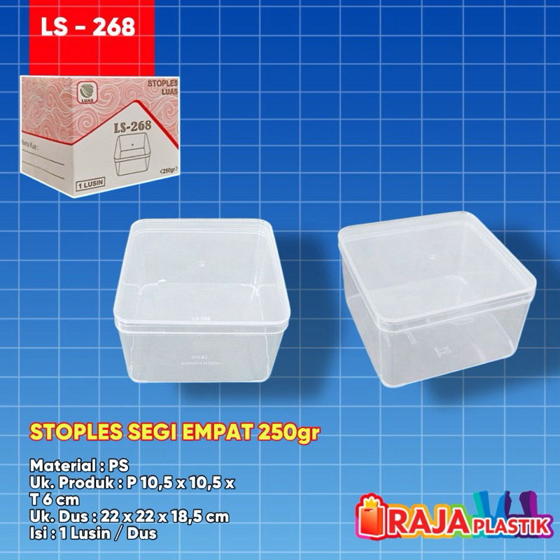 Toples Plastik Kotak Kue Kering 250grm