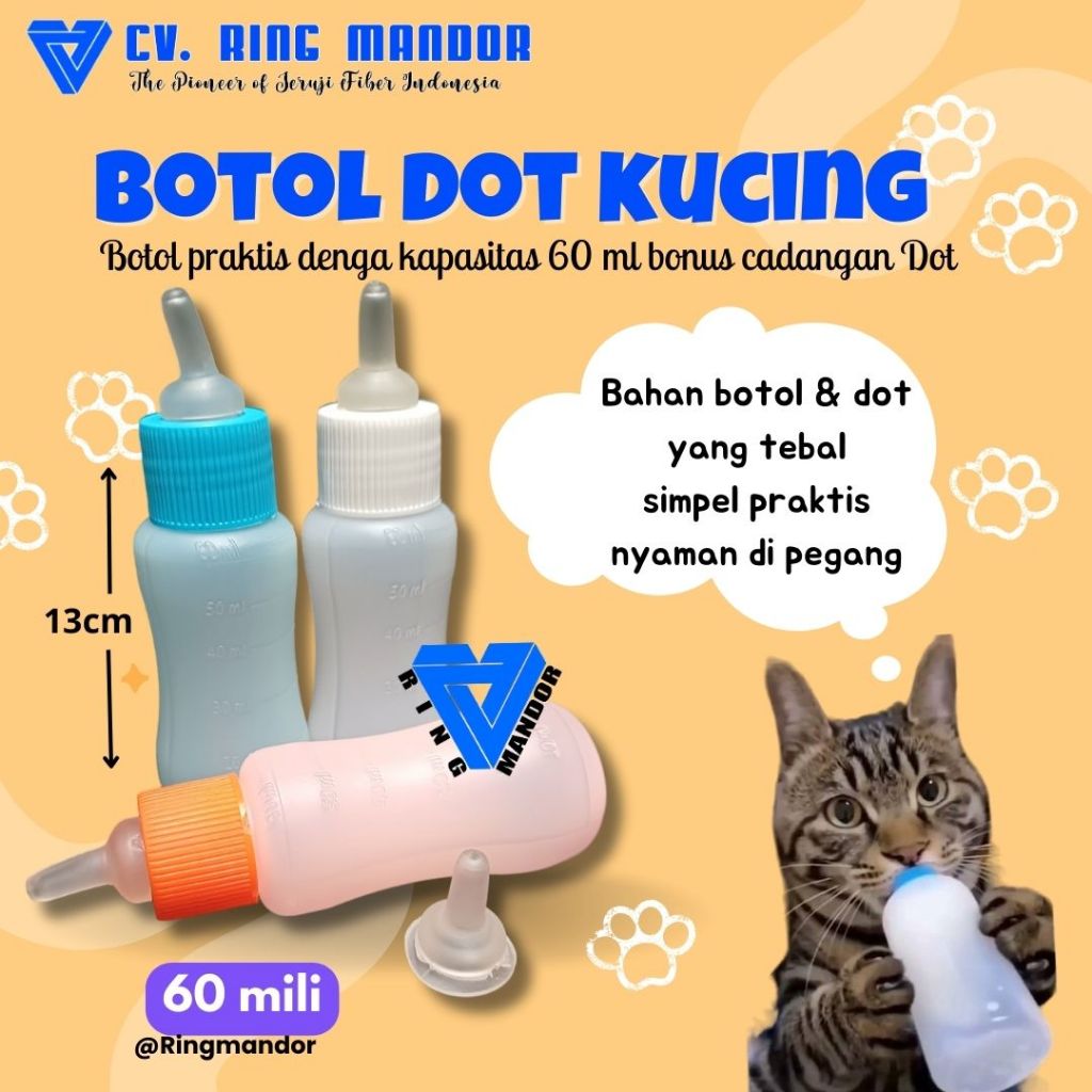 Botol Dot Kucing Botol Susu Anjing Satu Set DOT Botol Dot Susu Anak Kucing
