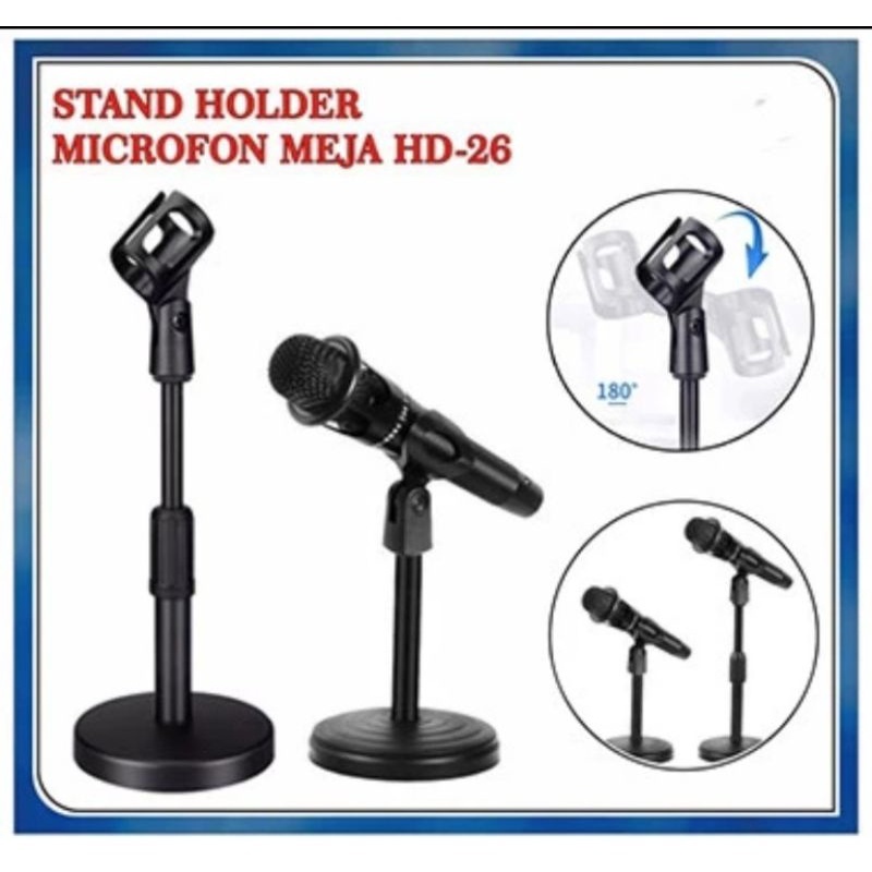 Microphone Stand / Stand Mic Pendek Adjustable