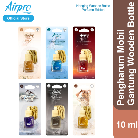 BEST SELLER  Airpro Wooden Bottle Pengharum Mobil / Parfum Mobil Gantung (Parfume Edition) PENGHARUM