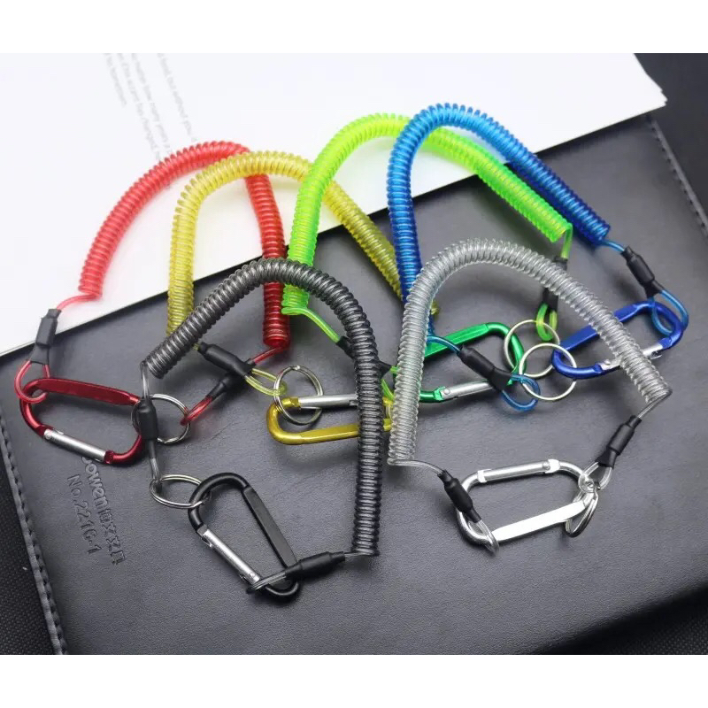 

RK Lanyard/Tali spiral wire sling baja lapis karet pengaman benda jatuh tali kunci rachet/kunci