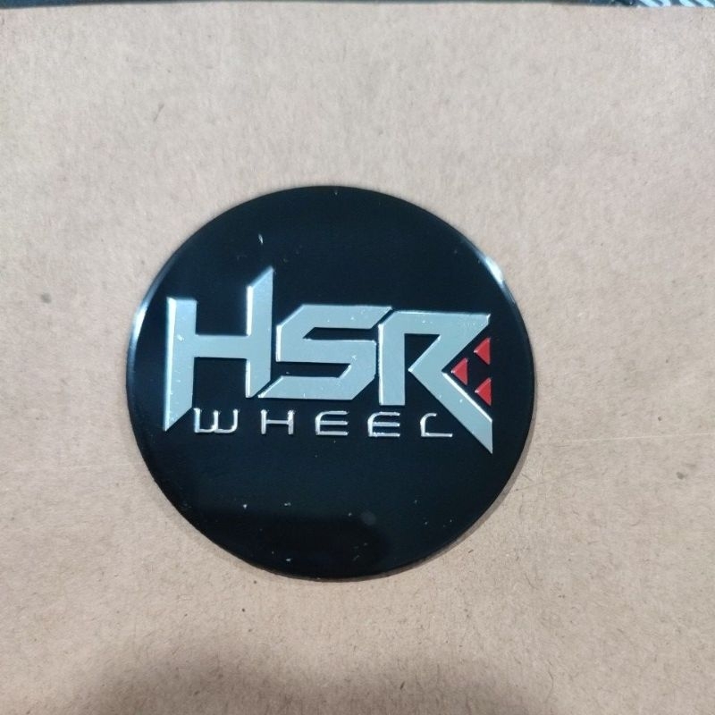 LOGO ORIGINAL HSR WHEEL // EMBLEM VELG MOBIL HSR WHEEL UKURAN 4.5 DATAR