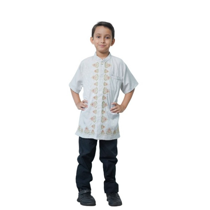Versail Baju Muslim Anak Laki-laki Umur 5-10 Thn Green Malaysia M7287 | Muslim Couple Keluarga