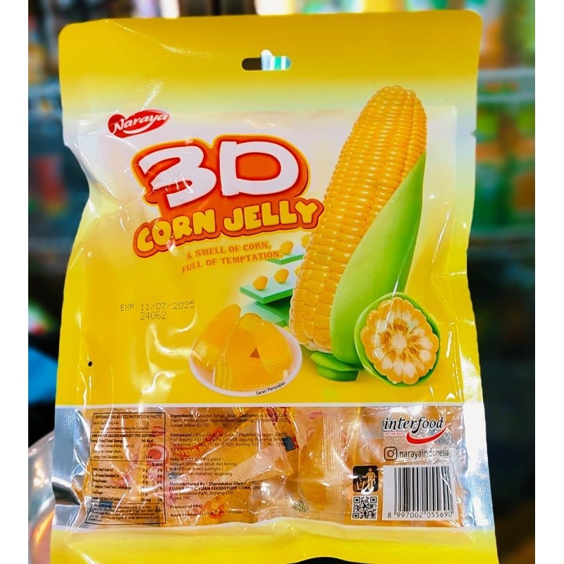 

Cemilan Permen Jeli Jagung 3D Corn Jelly Lunak Soft Candy Naraya