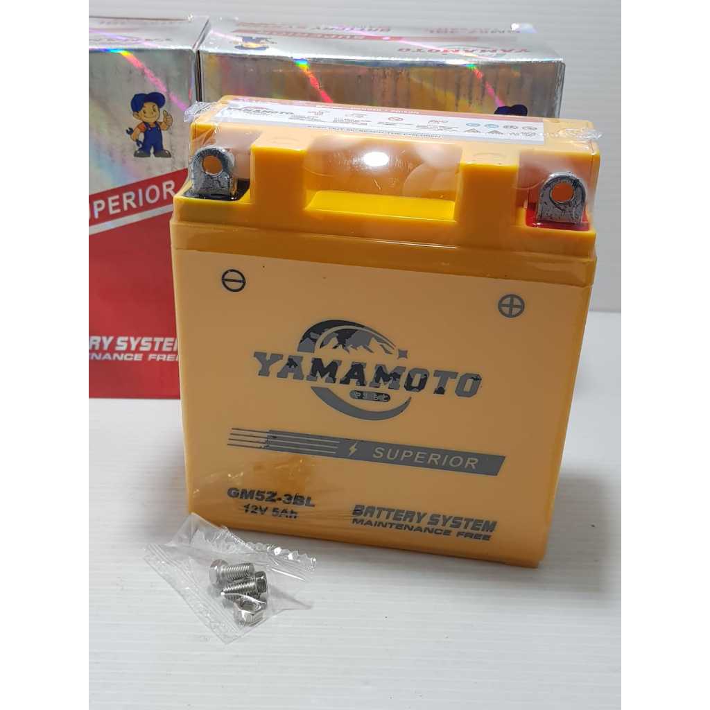 Accu GM5Z-3BL 12V-5A Aki Kering YAMAMOTO