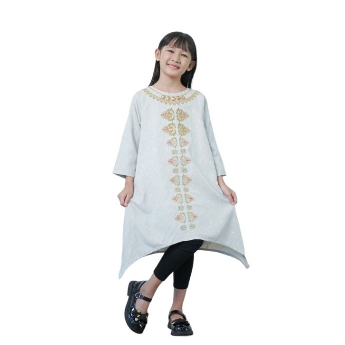 Versail Baju Muslim Anak Perempuan Usia 5 - 10 Thn Green Malaysia R1079G | Muslim Couple Keluarga