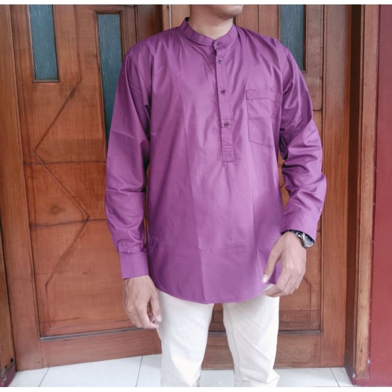 Baju Koko Ungu Muda Dewasa