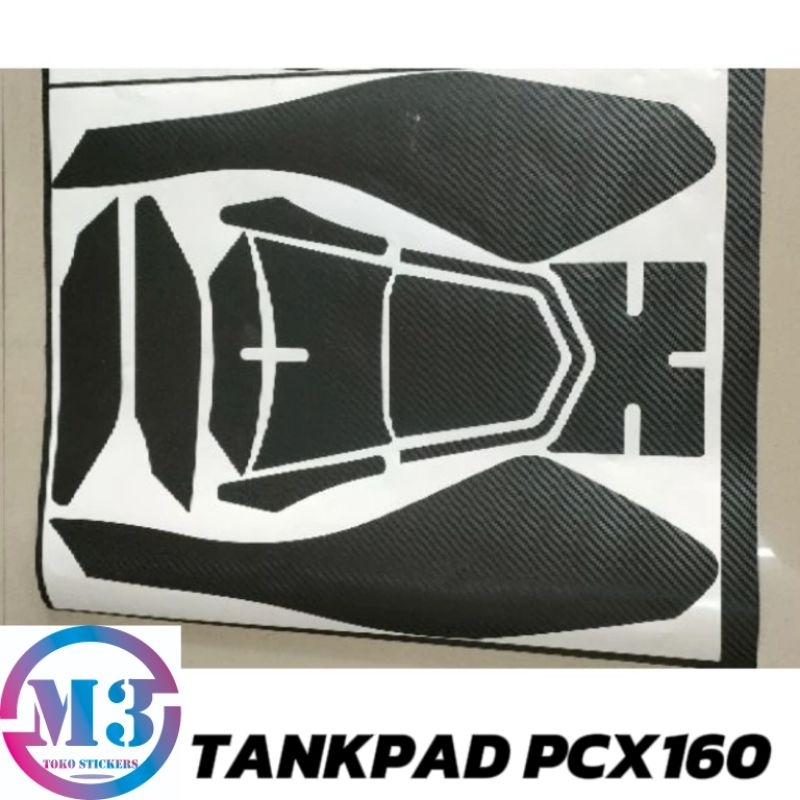 MOTORBIKE BODY PROTECTIONSTICKERS PCX 160/STICKER PELINDUNG BODY PCX 160 CARBON 3D TANKPAD