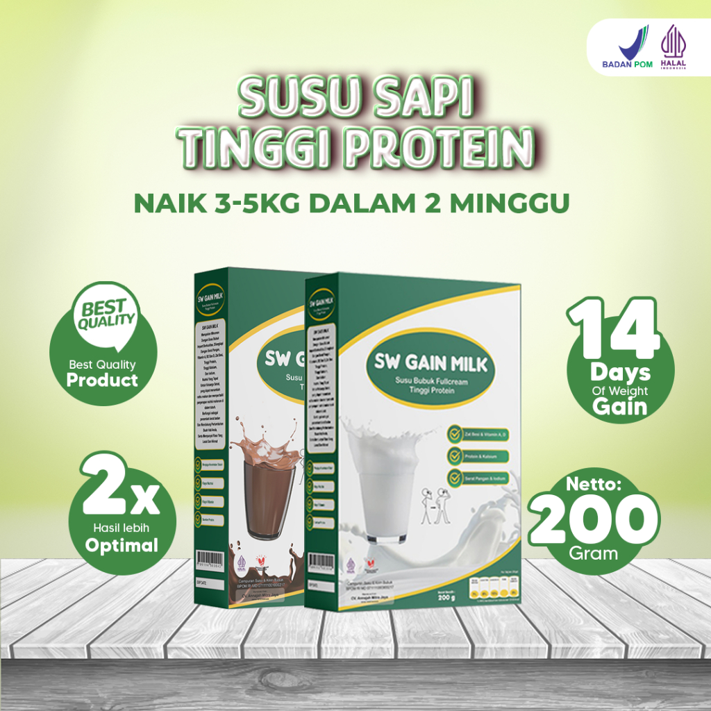 

200GR SW GAIN MILK SUSU PENGGEMUK DAN PENAMBAH BERAT BADAN