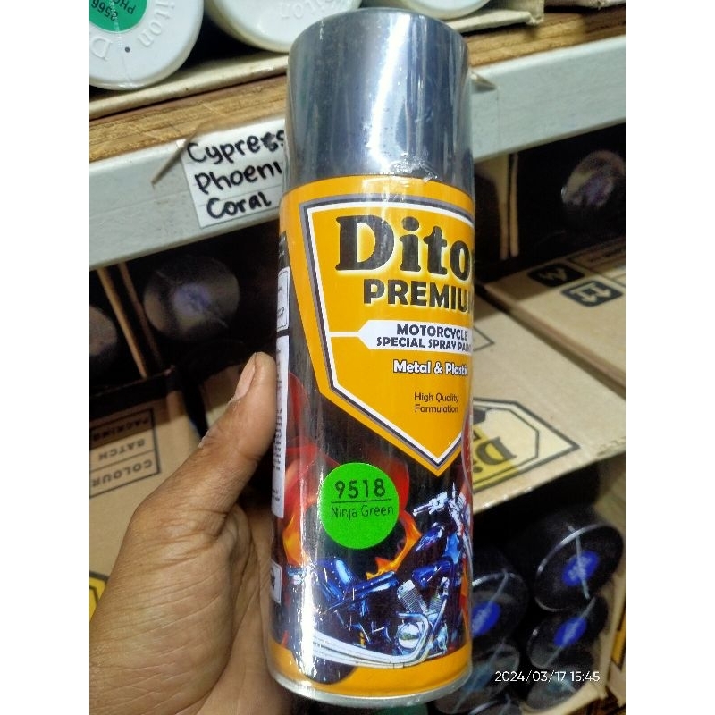Diton Premium 9518 / NINJA GREEN / HIJAU / Cat Velg / Cat Blok Mesin / Cat Body Motor / Cat Semprot 
