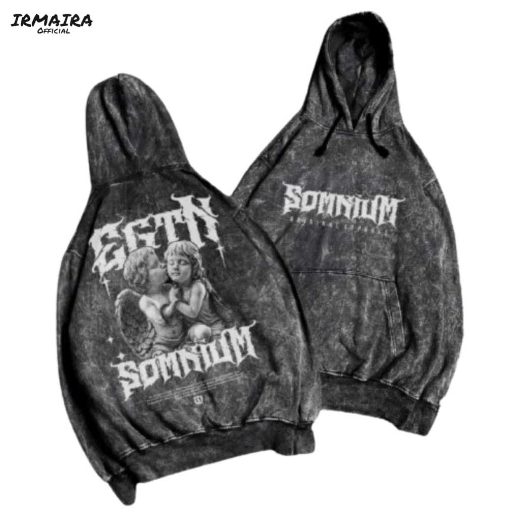 Sweater Hoodie Washed Distro Motif Tulisan Metal Jaket Hoodie Sandwash Pria Motif