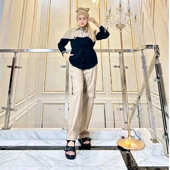 ART P49Q SETELAN SERUT CARGO ELLA TRENDY