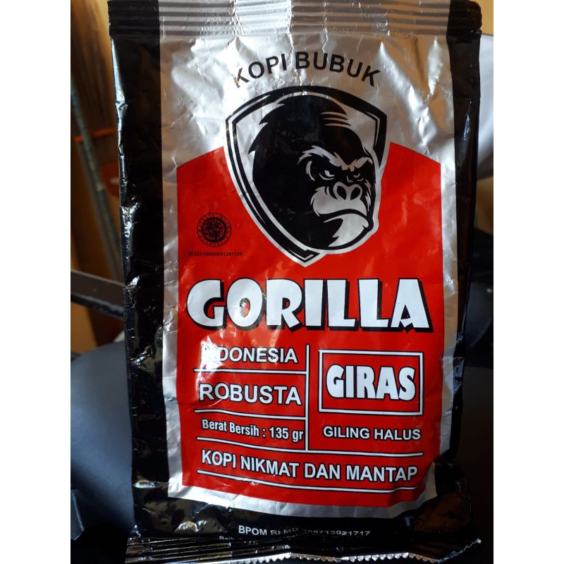 

KOPI GORILLA 135 GRAM/KOPI ENAK