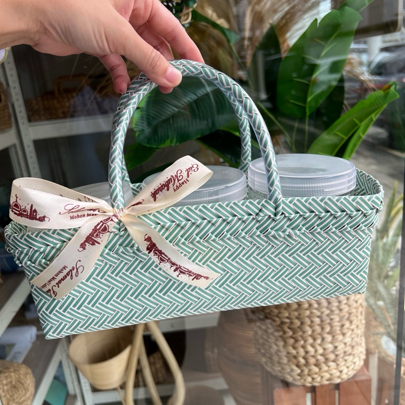 TAS HAMPERS / TAS BINGKISAN / TAS ANYAMAN TOPLES E51