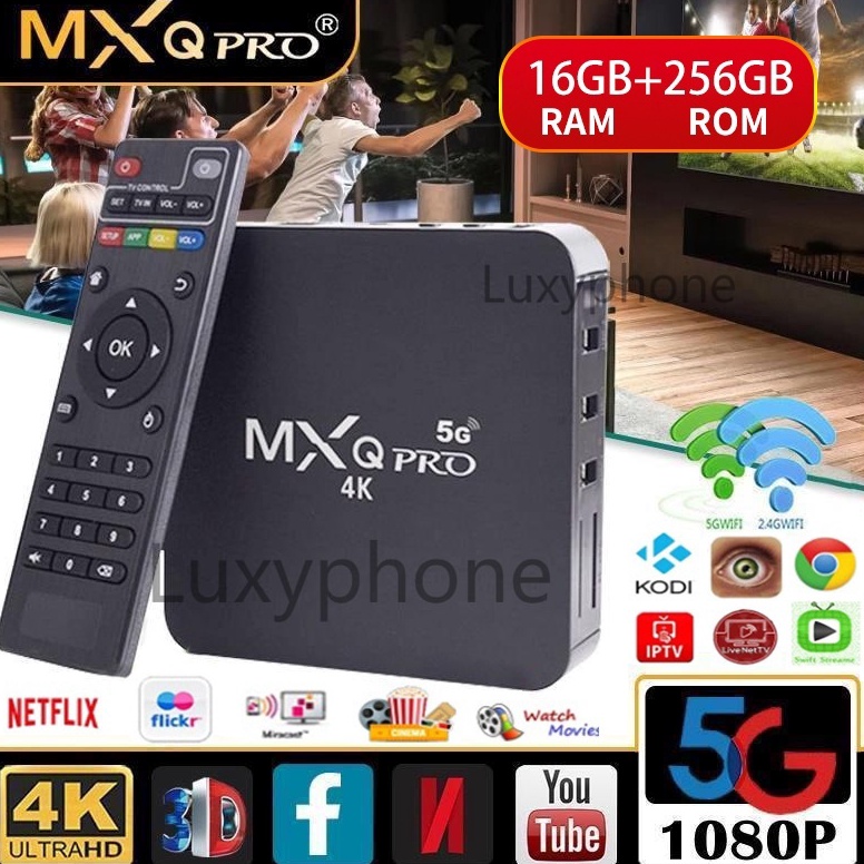 MURAH MERIAH MXQ Pro 4k 5g 16g256gb android 1tb Android TV Box TV Tabung Smart TV Box Full Root Unlo