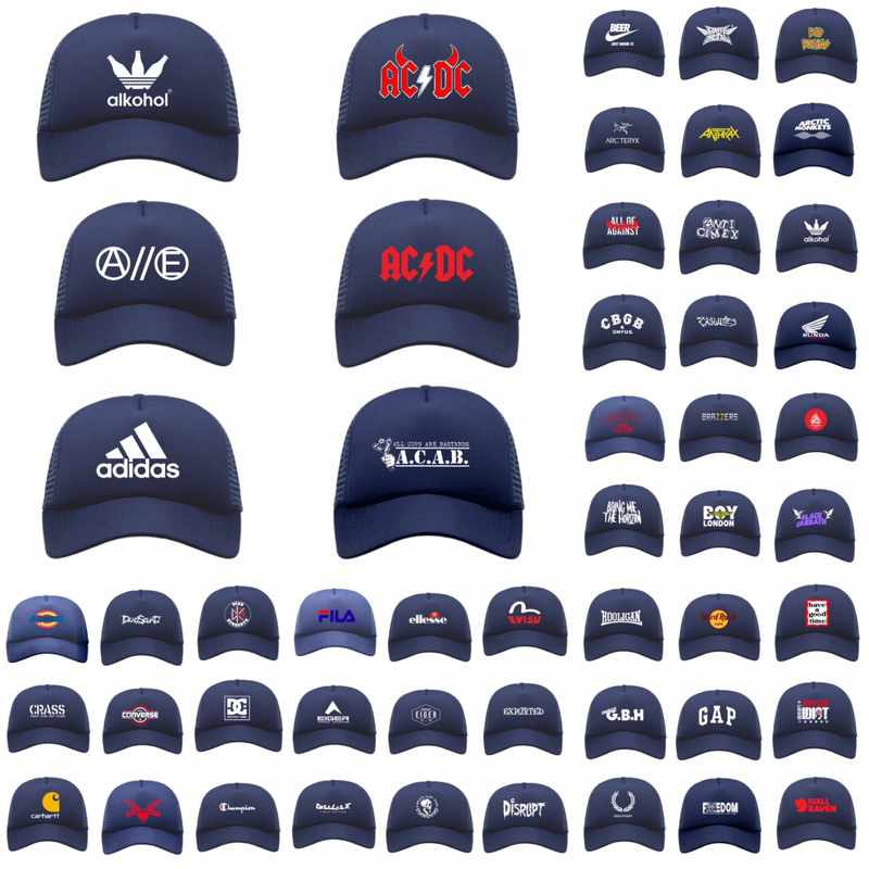 Vol 1 Topi trucker jaring band brand acdc pria wanita cock sparer disrupt disclose antrax