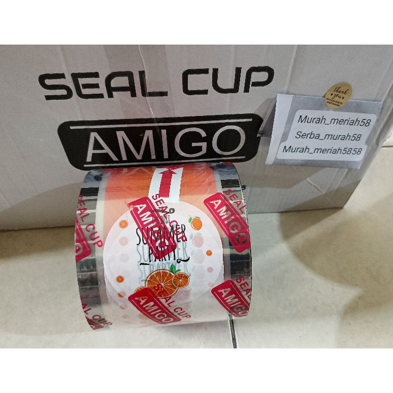 

UUU845 FREE ONGKIR Plastik Lid Cup Sealer isi 2 lembar