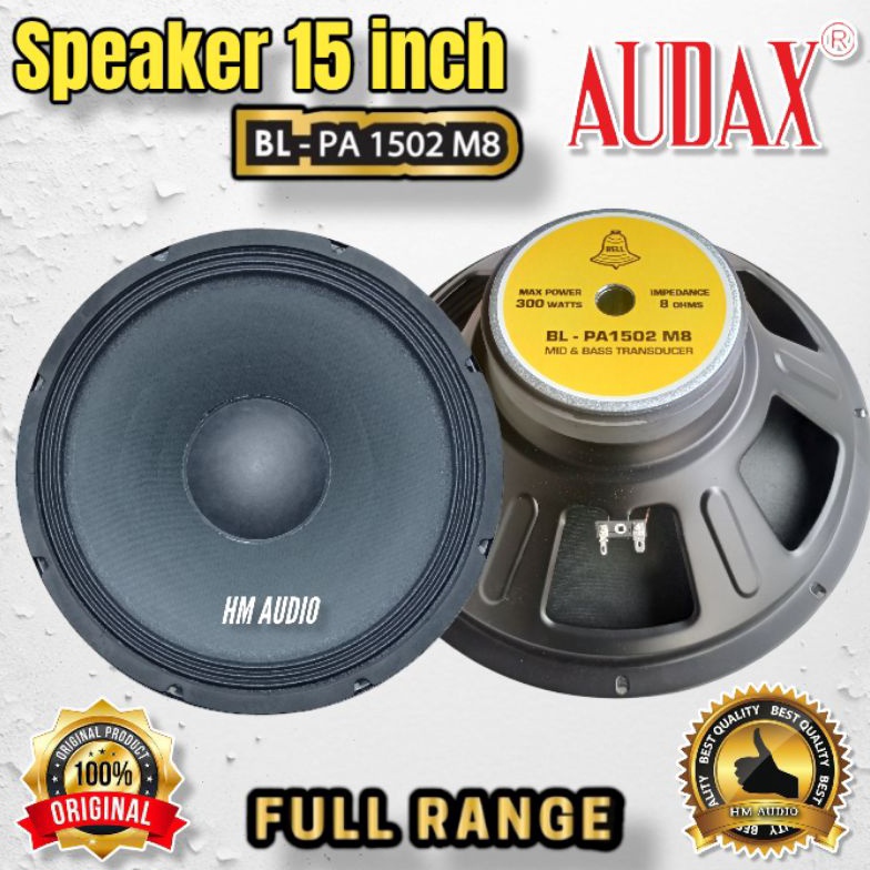 Laris Speaker 15 inch Audax Bell BLPA 152 M8Mid  Bass Transducers RHK