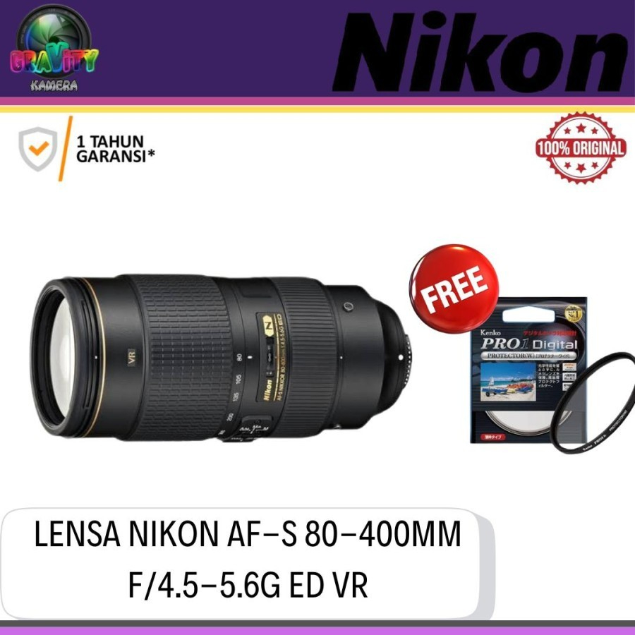 NIKON AF-S 80-400MM F4.5-5.6G ED VR / LENSA NIKON AF-S 80-400MM VR