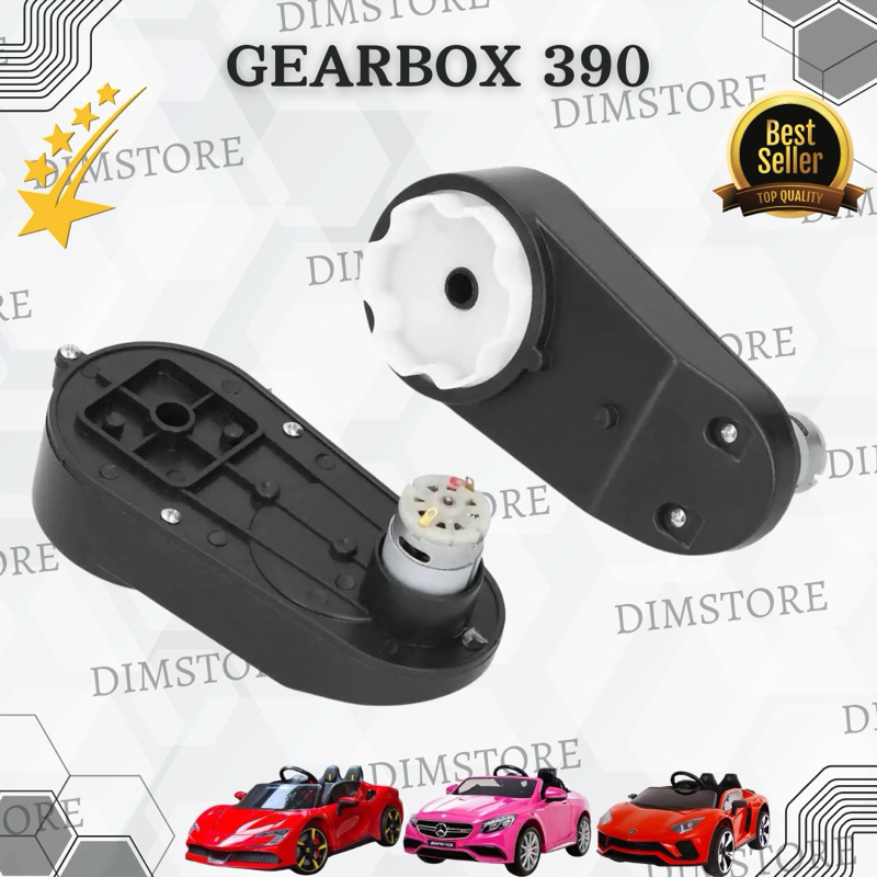 PROMO  GEARBOX 390 MOTOR MOBIL MAINAN AKI RODA PENGGERAK MOBIL MOTOR MAINAN ANAK