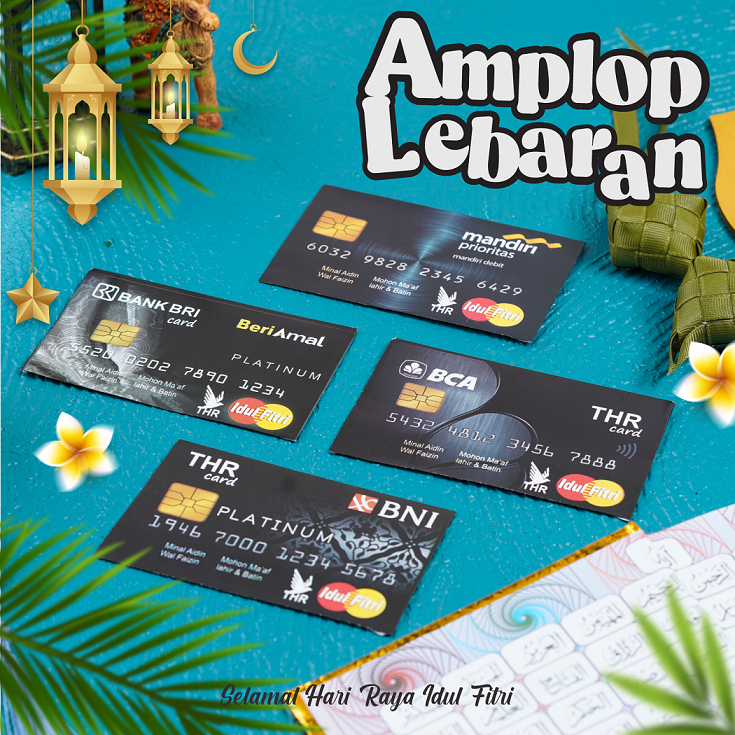 

[ 10 PCS S&D 100 PCS ] (THR) Amplop Lebaran Motif Atm 2024