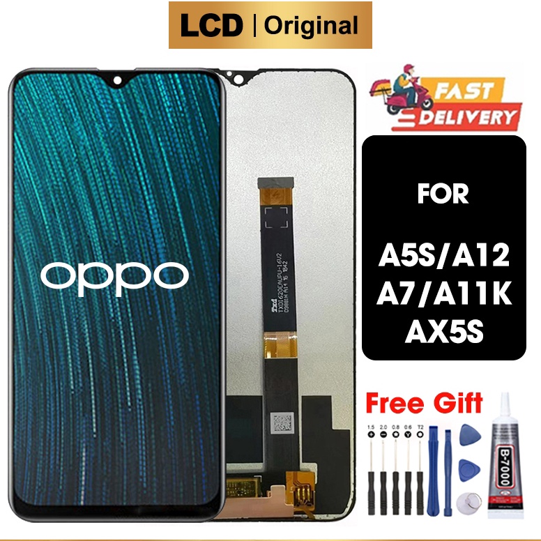 KUK882 KODE 192 LCD OPPO A5S  A12  A7  A11K  AX5S Original TOUCHSCREEN Fullset Crown Murah Ori Compa