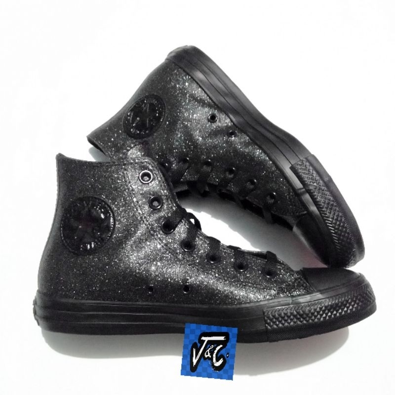 Converse Chuck Taylor All Star Glitter Sparkle Party Shine Mono Black