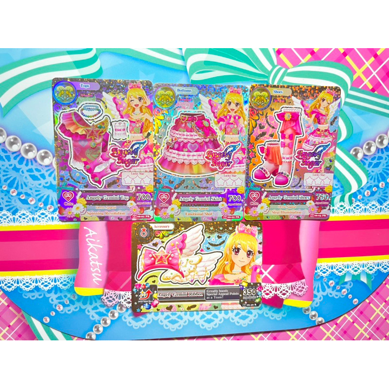 Kartu Aikatsu Asli Premium Rare Angely Sugar Gemini Fullset Ichigo Hoshimiya Consellation Zodiak Lan