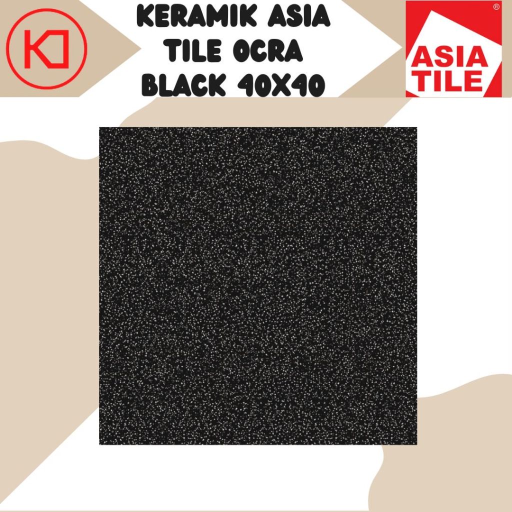 Keramik ASIA TILE Ocra Black 40x40 Kw1
