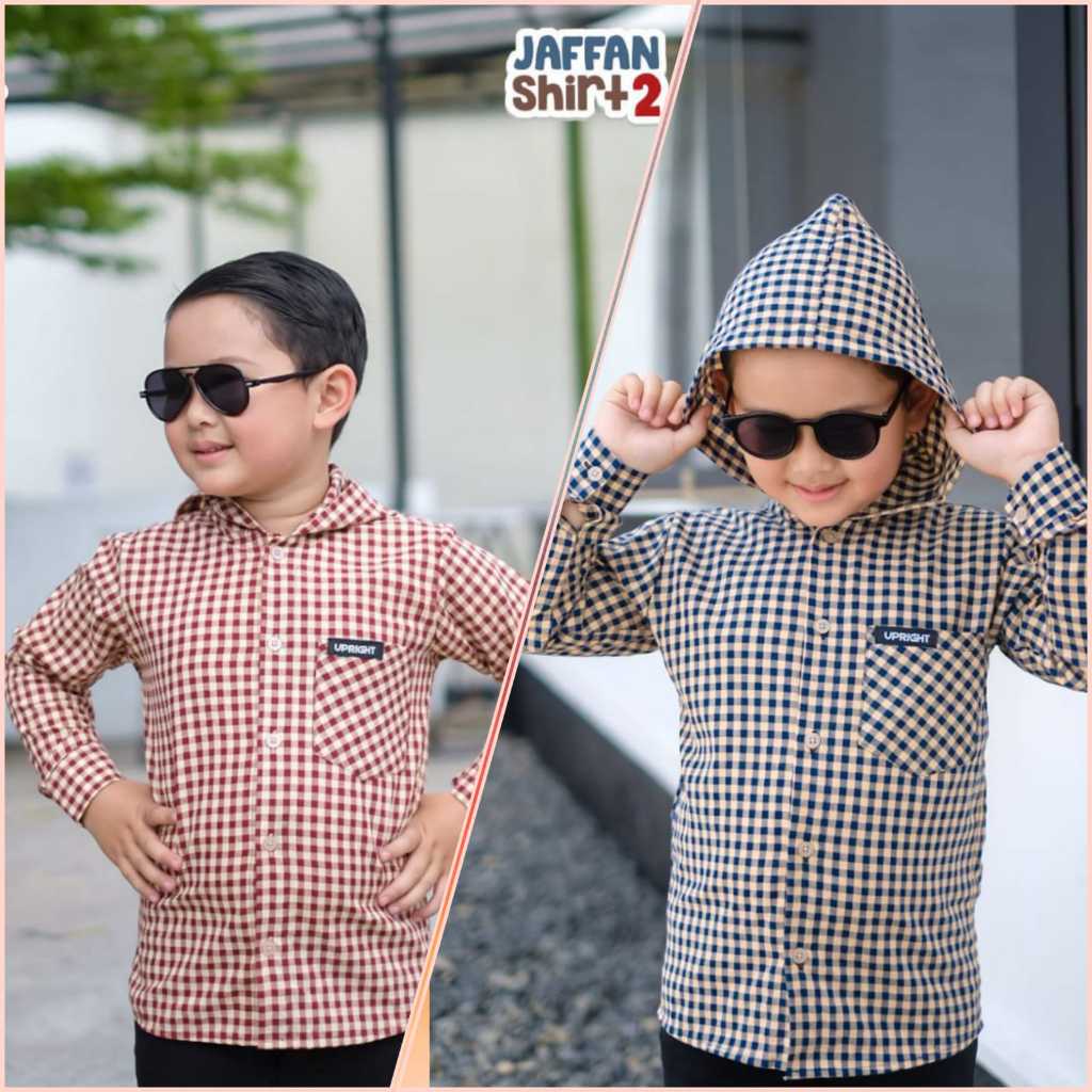 Kemeja Hoodie Jaffan Size 4-12 tahun By Upright