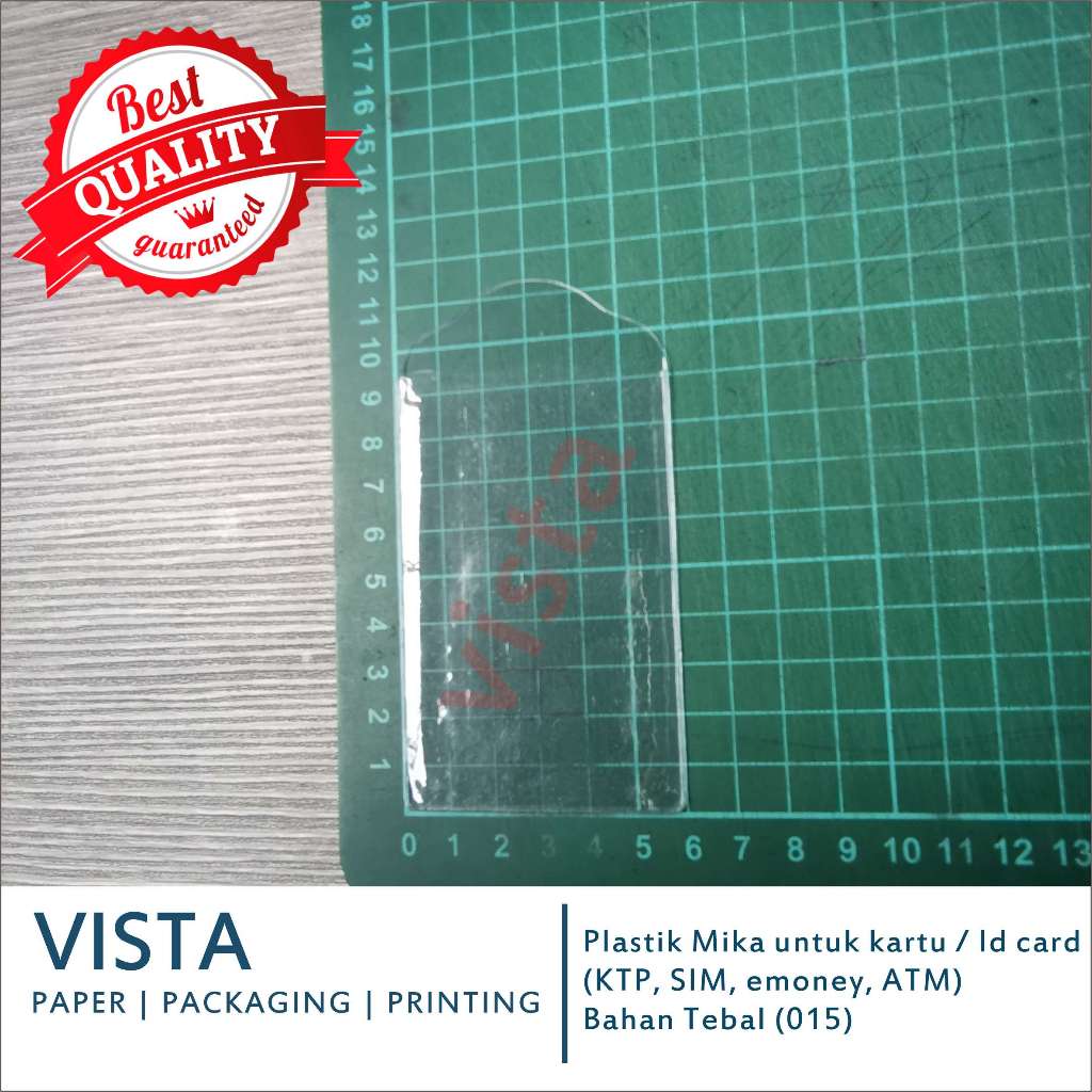 

Plastik Mika Tempat Kartu Emoney ATM SIM 6x9 cm Lebih TEBAL 015 isi100