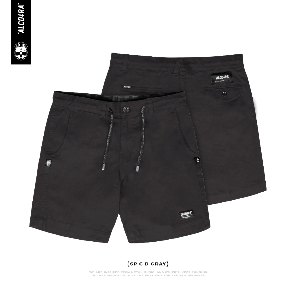 SP C GRAY // SHORT PANTS CHINO DARK GRAY // CELANA PENDEK CHINO ALCOTRA